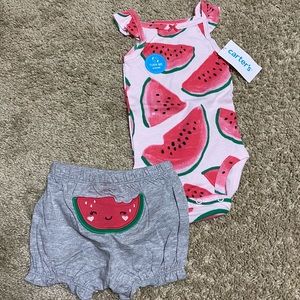 Carter's 2-Piece Watermelon Bodysuit & Short Set